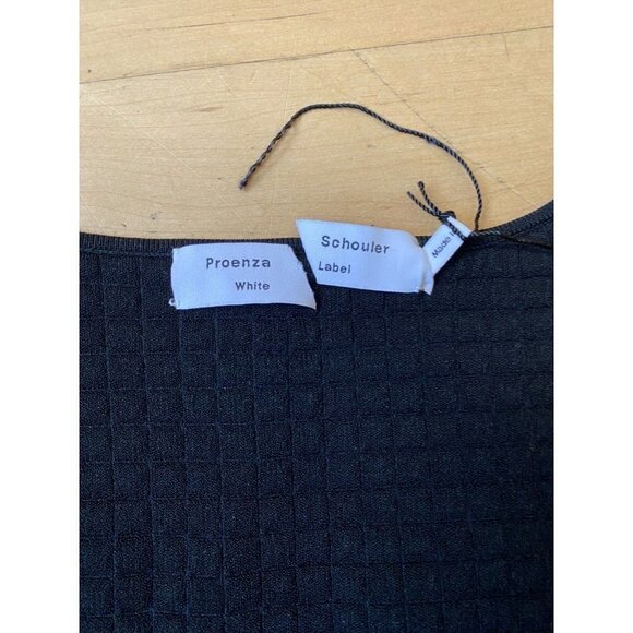 PROENZA Schouler Women Square Neck Quilted Sweater Sz XL White Label - Picture 8 of 10